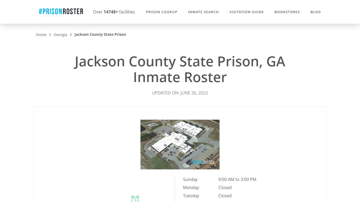 Jackson County State Prison, GA Inmate Roster